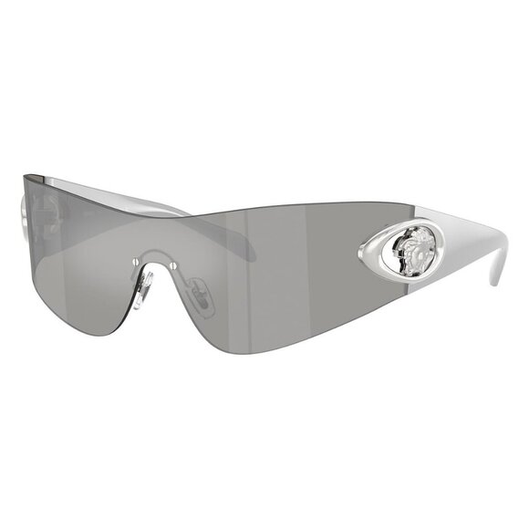 New VERSACE Silver Rimless Rectangle VE2280 1000/6G Sunglasses Women - Picture 1 of 6